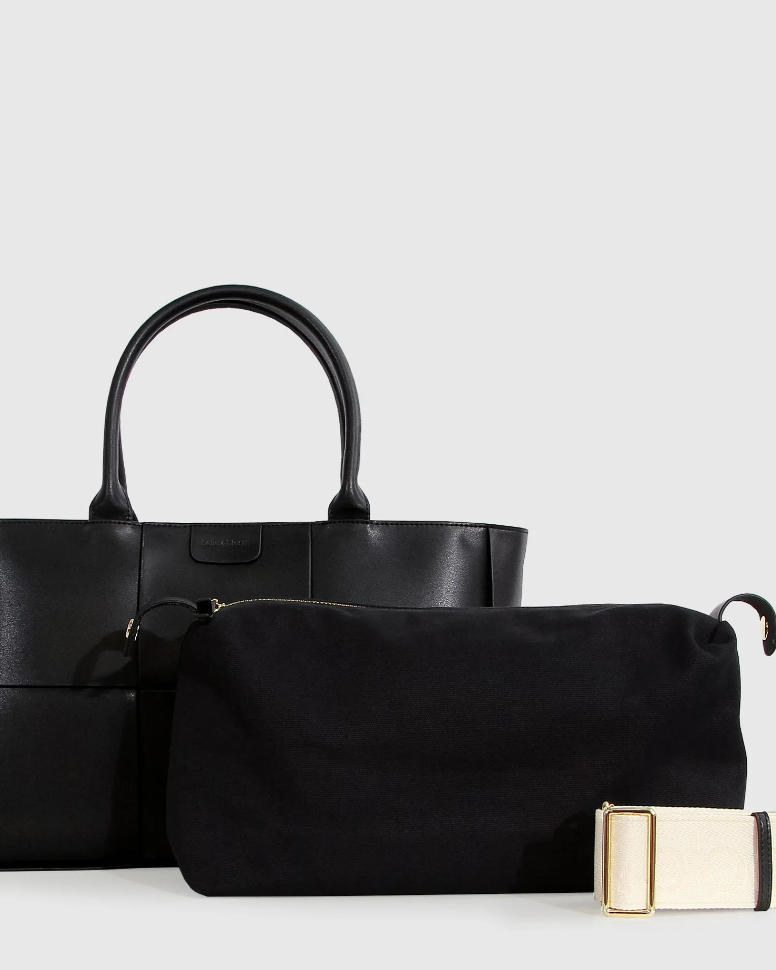 Outlet Belle & Bloom Long Way Home Woven Tote - Black