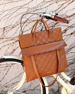 Discount Belle & Bloom Lost Lovers Quilted Leather Tote - Camel