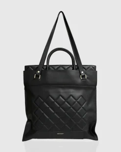 Best Belle & Bloom Lost Lovers Quilted Leather Tote - Black