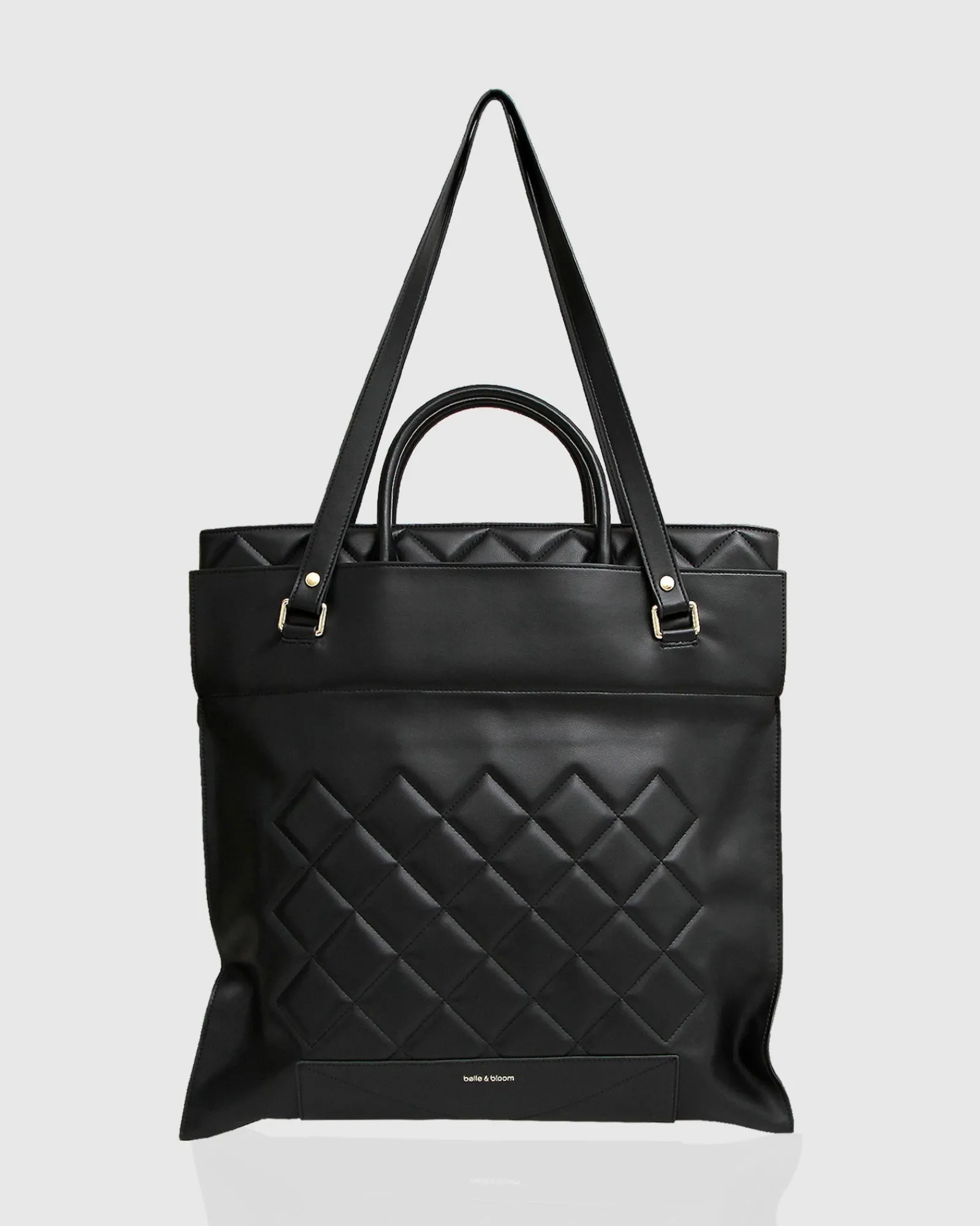 Best Belle & Bloom Lost Lovers Quilted Leather Tote - Black