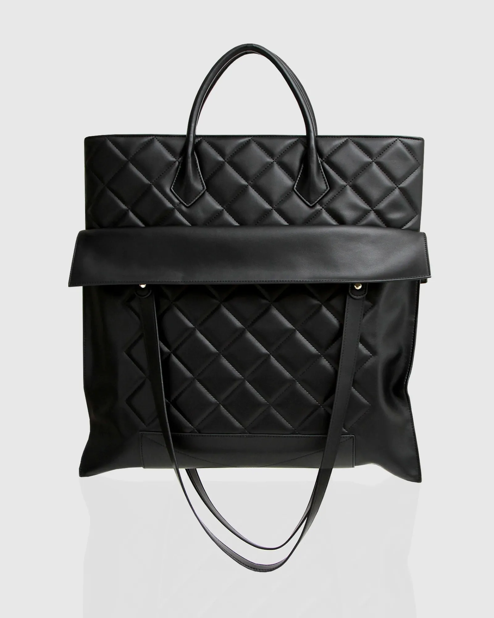 Best Belle & Bloom Lost Lovers Quilted Leather Tote - Black