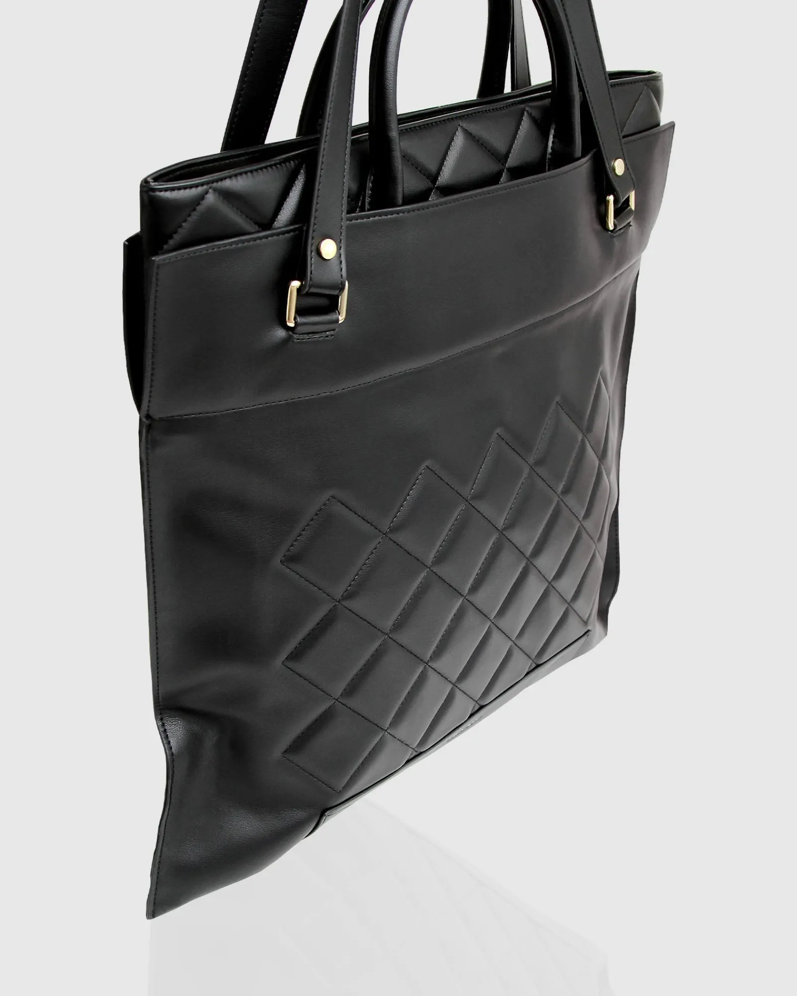 Best Belle & Bloom Lost Lovers Quilted Leather Tote - Black
