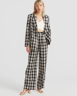 Hot Belle & Bloom Love & Mercy Checked Blazer - Black Check BlackCheck