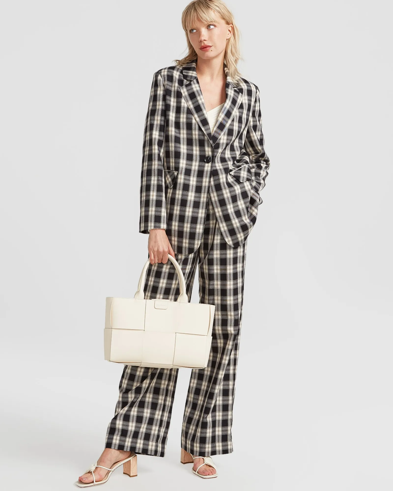 Hot Belle & Bloom Love & Mercy Checked Blazer - Black Check BlackCheck
