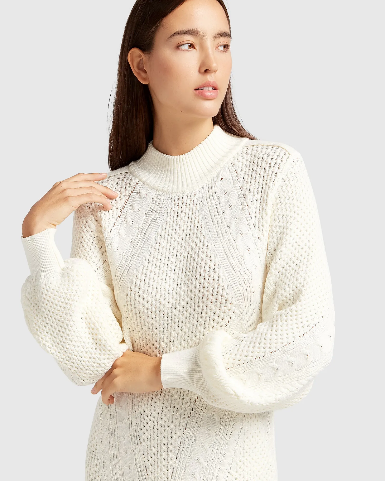 Discount Belle & Bloom Love Letter Knit Dress - Cream