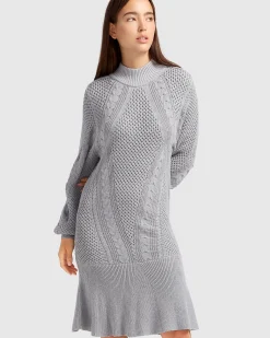 Clearance Belle & Bloom Love Letter Knit Dress - Grey