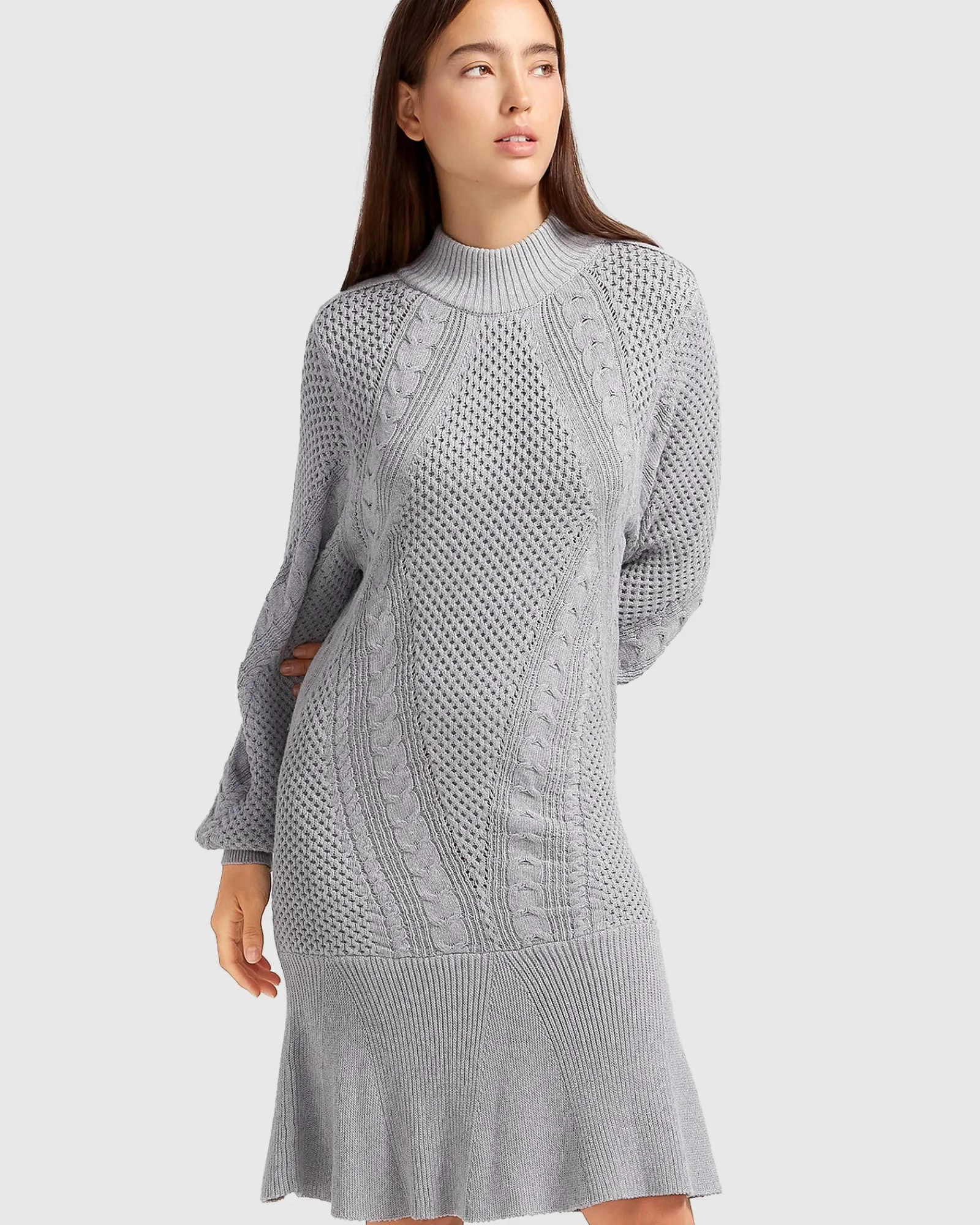 Clearance Belle & Bloom Love Letter Knit Dress - Grey