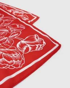 Hot Belle & Bloom Love Not War Fashion Scarf - Red
