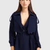 Sale Belle & Bloom Manhattan Cropped Trench - Navy