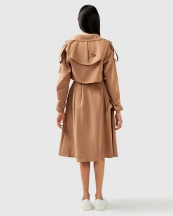 Discount Belle & Bloom Manhattan Cropped Trench - Camel
