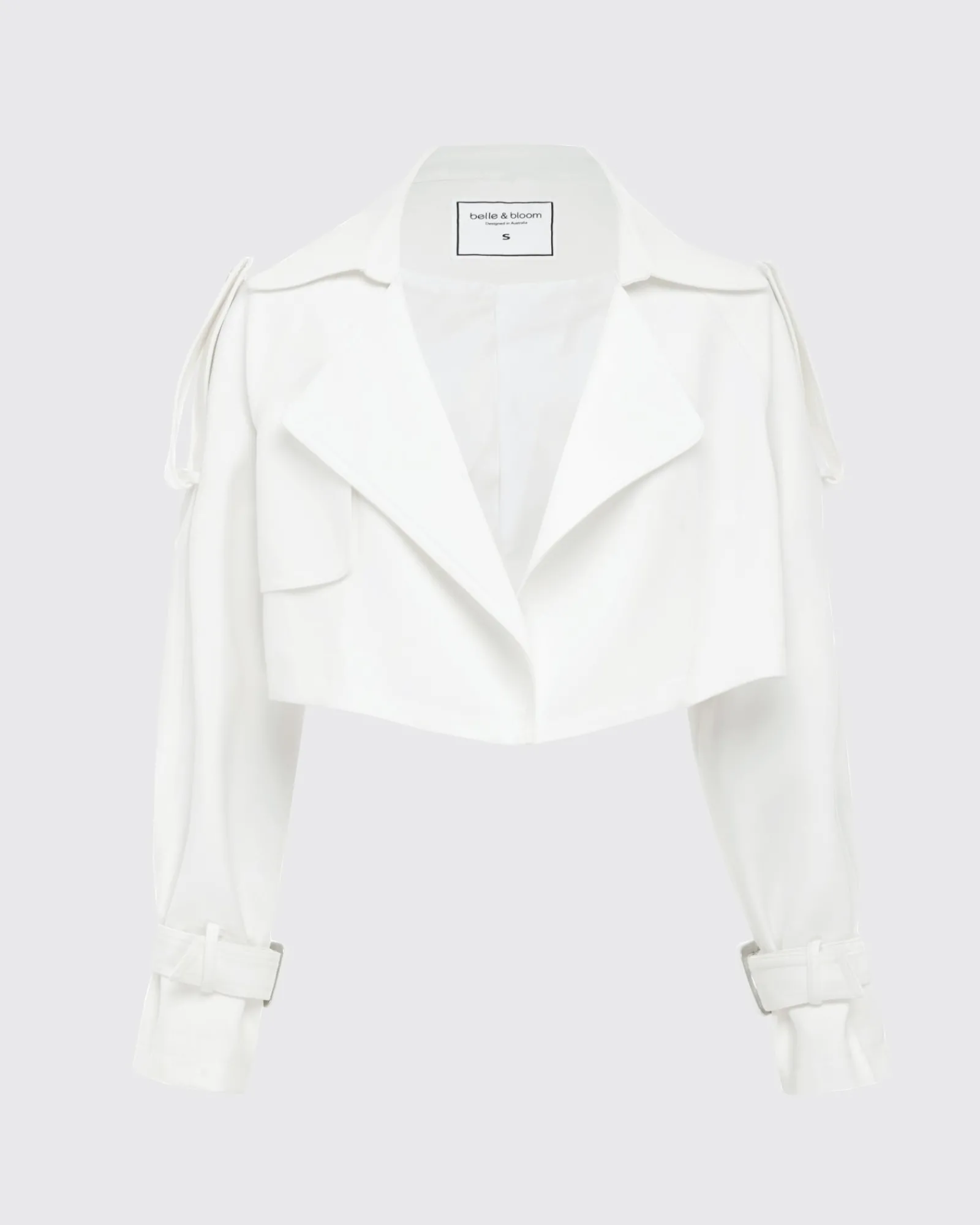 Fashion Belle & Bloom Manhattan Cropped Trench - Off-White