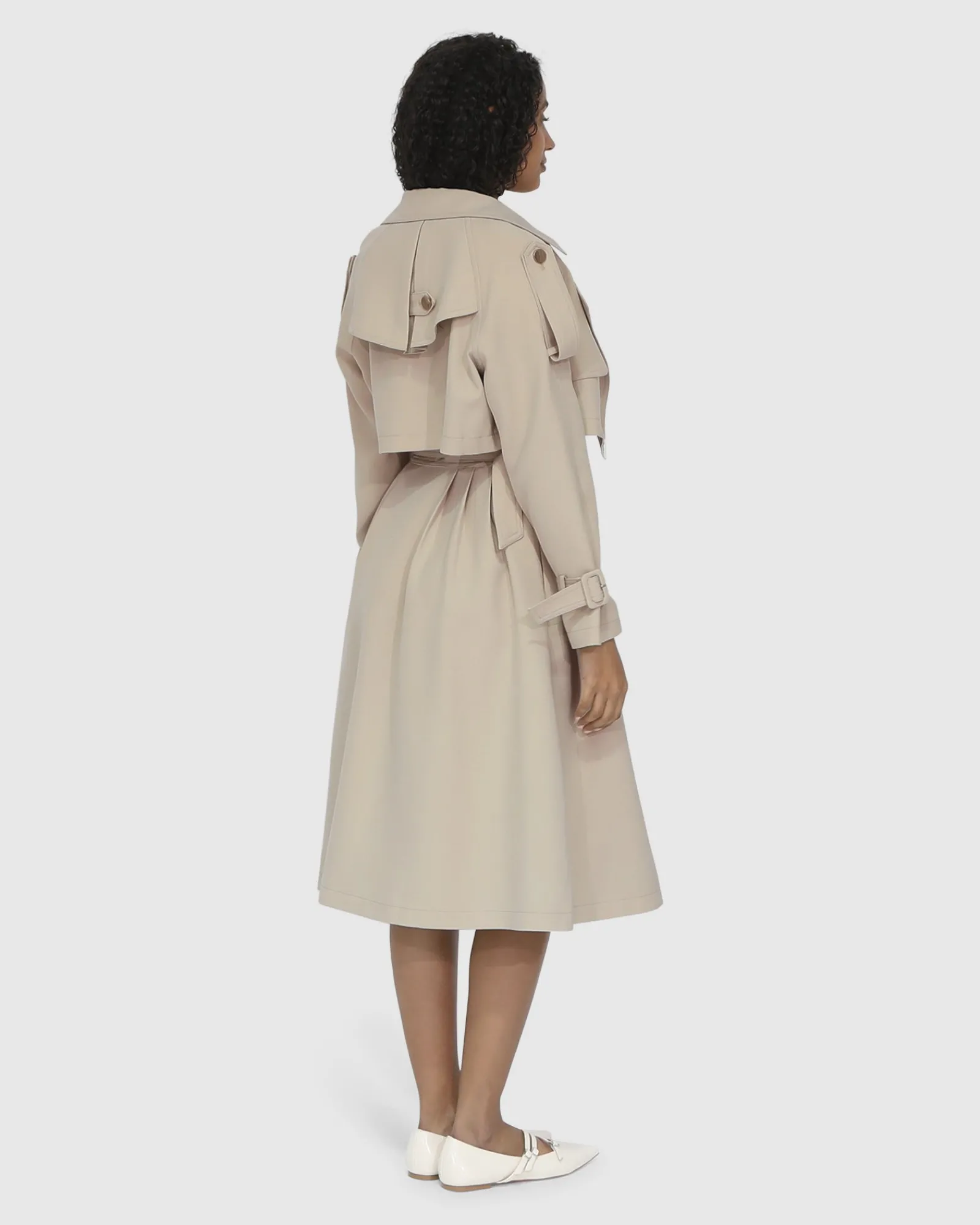 Sale Belle & Bloom Manhattan Cropped Trench - Sand