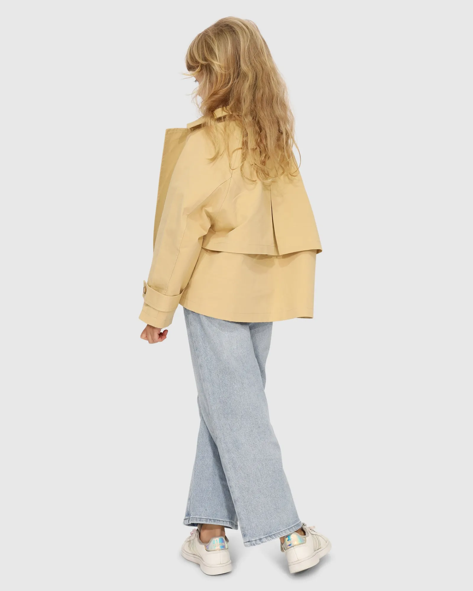 Sale Belle & Bloom Matilda Cropped Trench Coat - Khaki