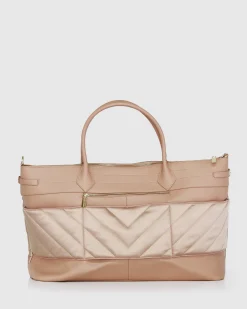 Clearance Belle & Bloom Meet Me in Paris Weekender Bag- Natural