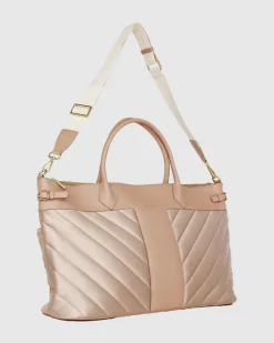 Clearance Belle & Bloom Meet Me in Paris Weekender Bag- Natural