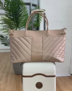 Clearance Belle & Bloom Meet Me in Paris Weekender Bag- Natural