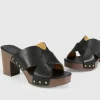 Outlet Belle & Bloom Midtown Clog Mule - Black/Chocolate