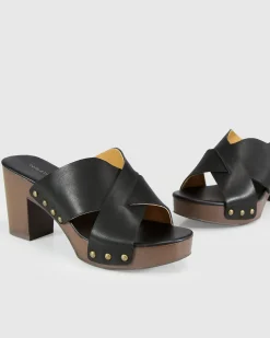 Outlet Belle & Bloom Midtown Clog Mule - Black/Chocolate