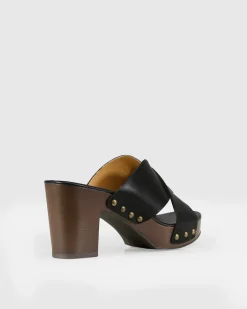 Outlet Belle & Bloom Midtown Clog Mule - Black/Chocolate