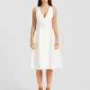 Online Belle & Bloom Miss Independence Midi Dress - Off-White