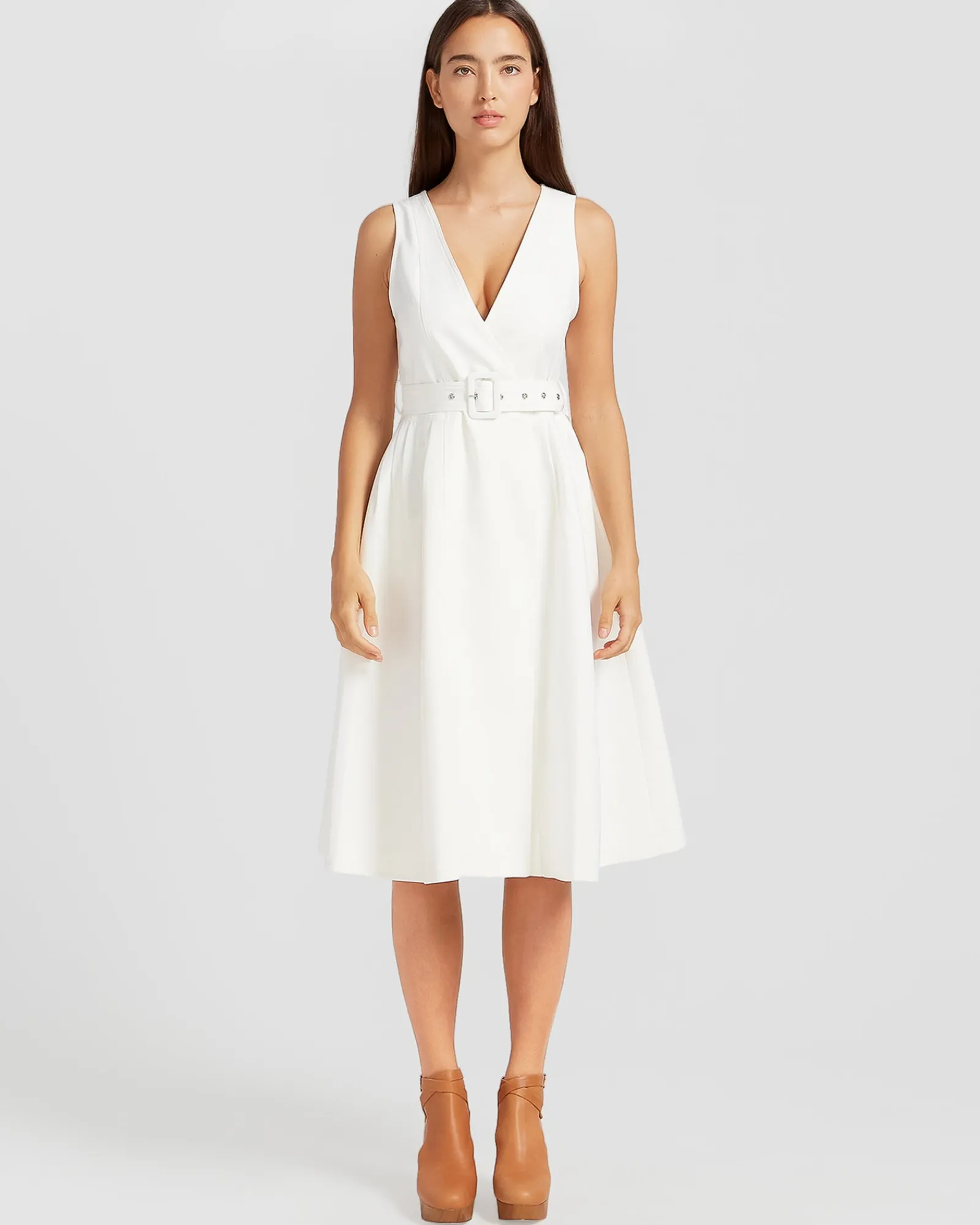 Online Belle & Bloom Miss Independence Midi Dress - Off-White