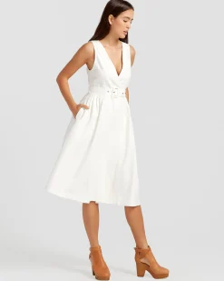 Online Belle & Bloom Miss Independence Midi Dress - Off-White