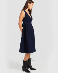 Sale Belle & Bloom Miss Independence Midi Dress - Navy