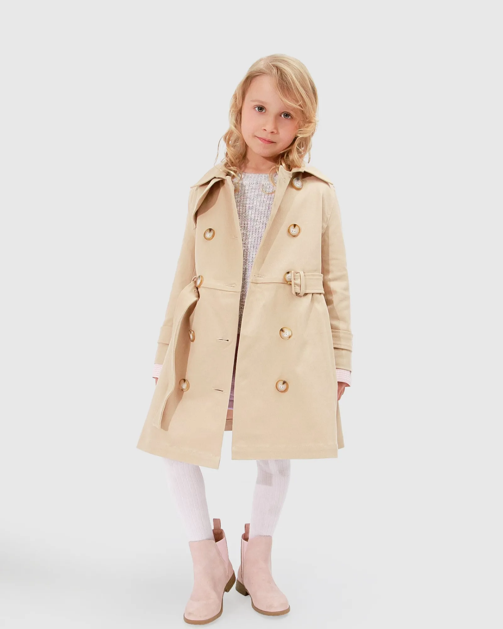 Hot Belle & Bloom Miss Sunshine Trench Coat - Camel