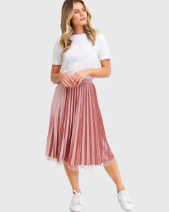 Clearance Belle & Bloom Mixed Feeling Reversible Skirt - Pink