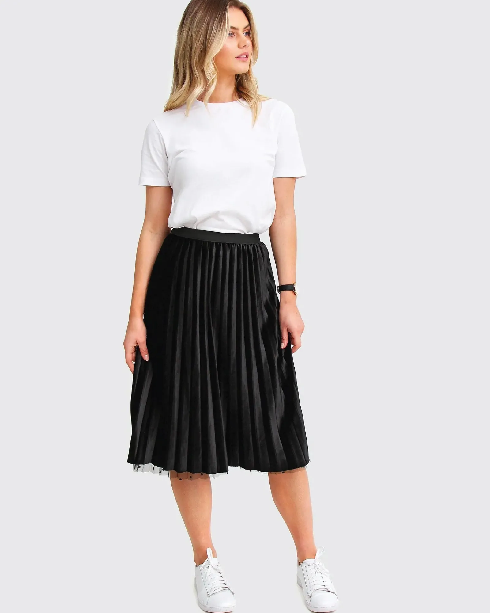 Sale Belle & Bloom Mixed Feeling Reversible Skirt - Black