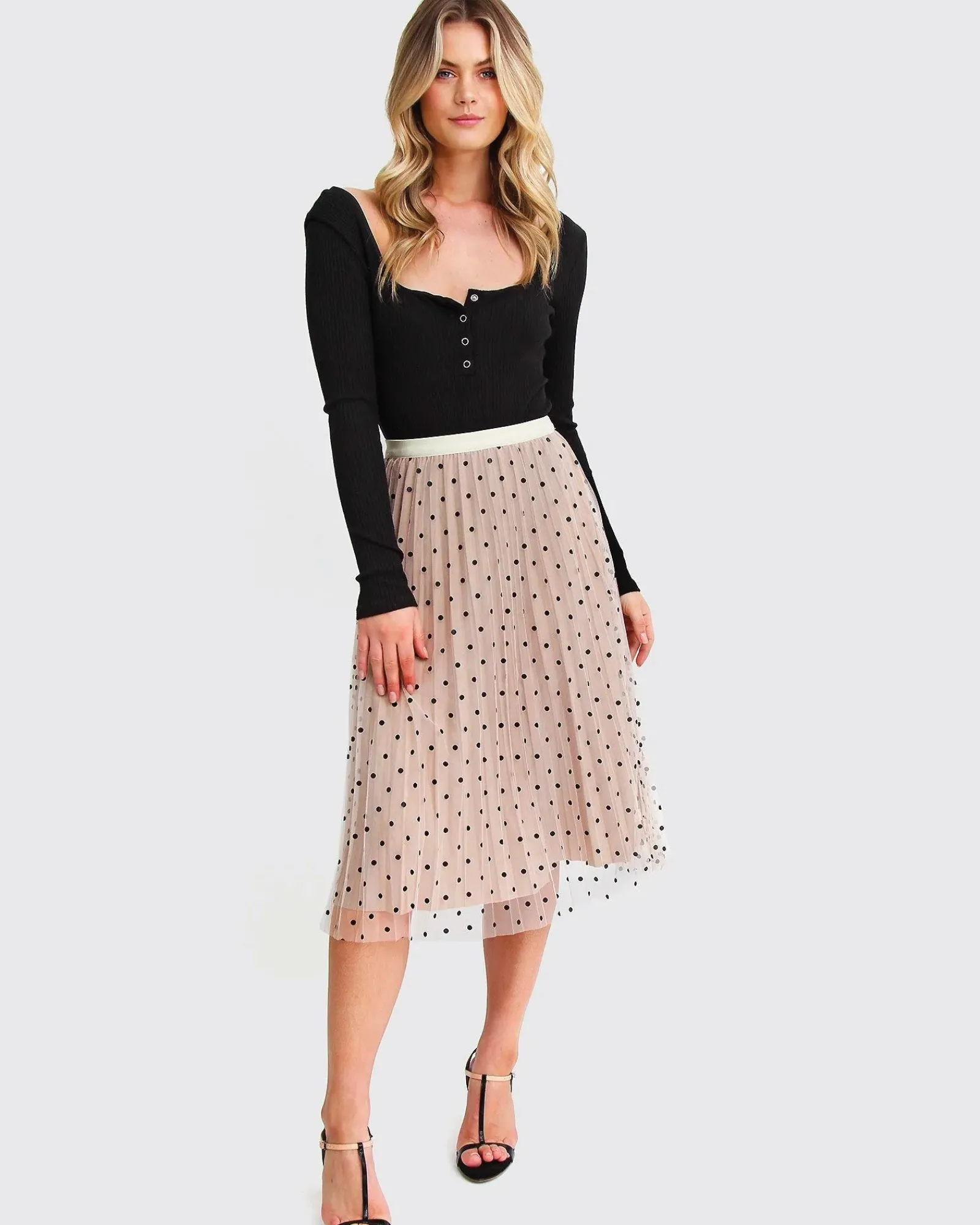Online Belle & Bloom Mixed Feeling Reversible Skirt - Beige