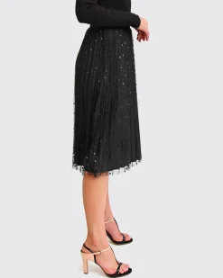 Sale Belle & Bloom Mixed Feeling Reversible Skirt - Black