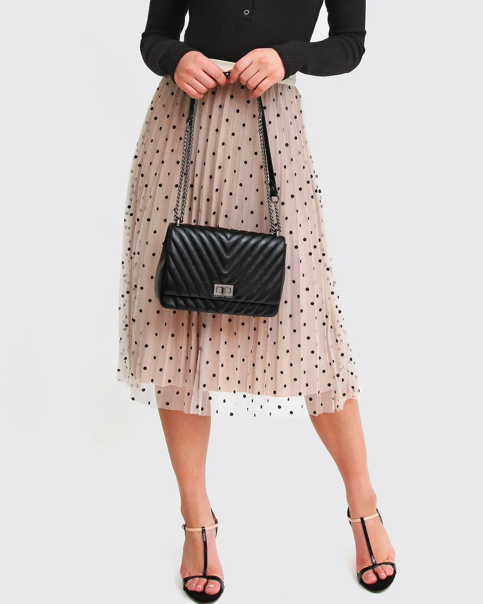 Online Belle & Bloom Mixed Feeling Reversible Skirt - Beige
