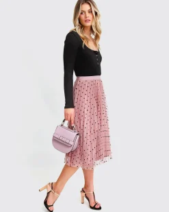 Clearance Belle & Bloom Mixed Feeling Reversible Skirt - Pink