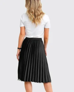 Sale Belle & Bloom Mixed Feeling Reversible Skirt - Black