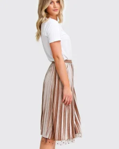 New Belle & Bloom Mixed Feeling Reversible Skirt - Khaki