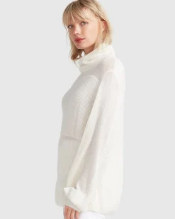 New Belle & Bloom Nevermind Sheer Panelled Knit - Cream
