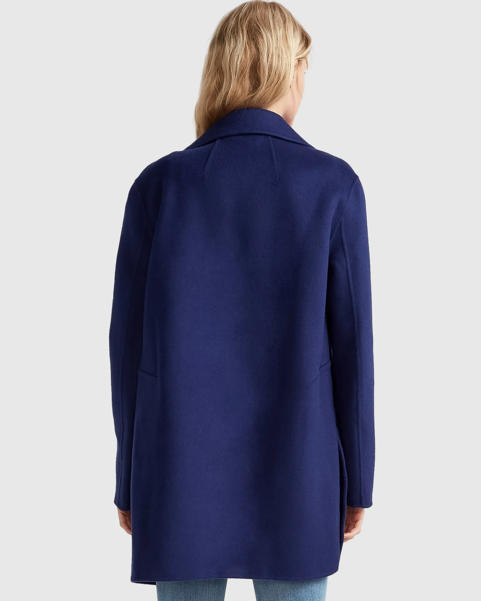 Sale Belle & Bloom NEW FIT Ex-Boyfriend Wool Blend Oversized Jacket - Midnight Blue BoyfriendWoolBlendOversizedJacket-MidnightBlue