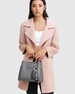 Clearance Belle & Bloom NEW FIT Ex-Boyfriend Wool Blend Oversized Jacket - Blush BoyfriendWoolBlendOversizedJacket-Blush