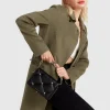 New Belle & Bloom NEW FIT Last Chance Wool Blend Moto Coat - Army Green ArmyGreen