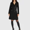 Online Belle & Bloom NEW FIT Last Chance Wool Blend Moto Coat - Black