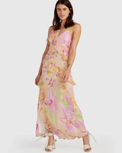 Outlet Belle & Bloom Ocean Eyes Limited Edition SILK Maxi Dress - Floral