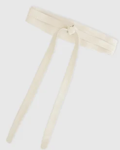 Sale Belle & Bloom Odyssey Soft Wrap Leather Belt - Cream