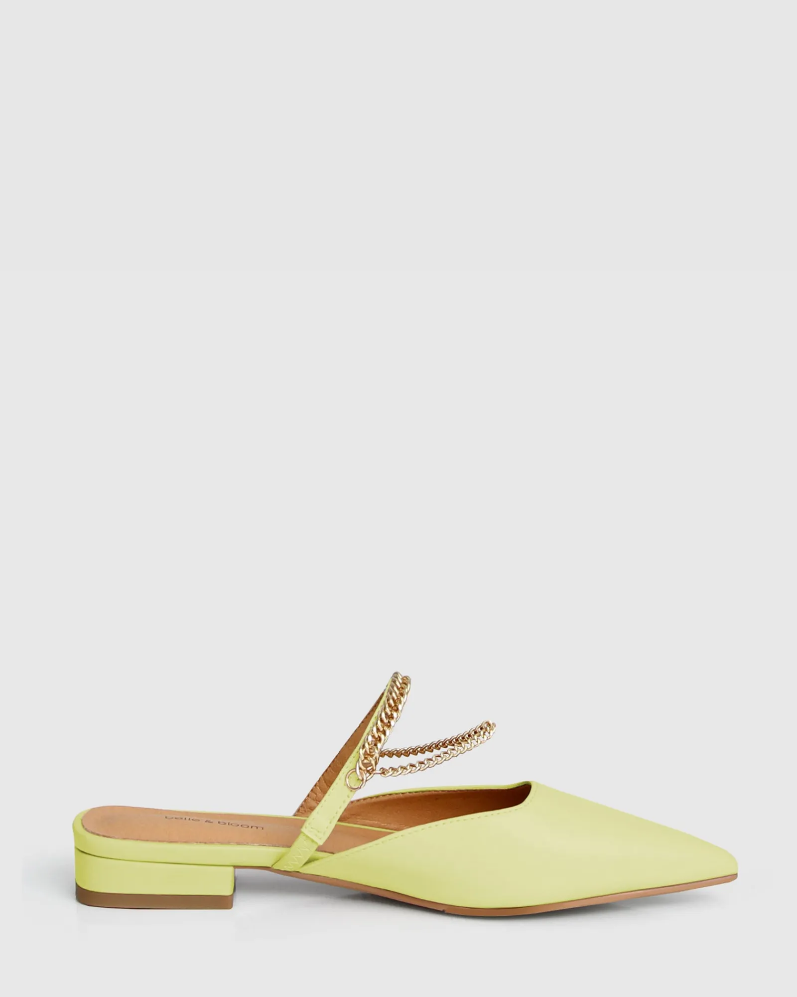 New Belle & Bloom On The Go Leather Flat - Citrus