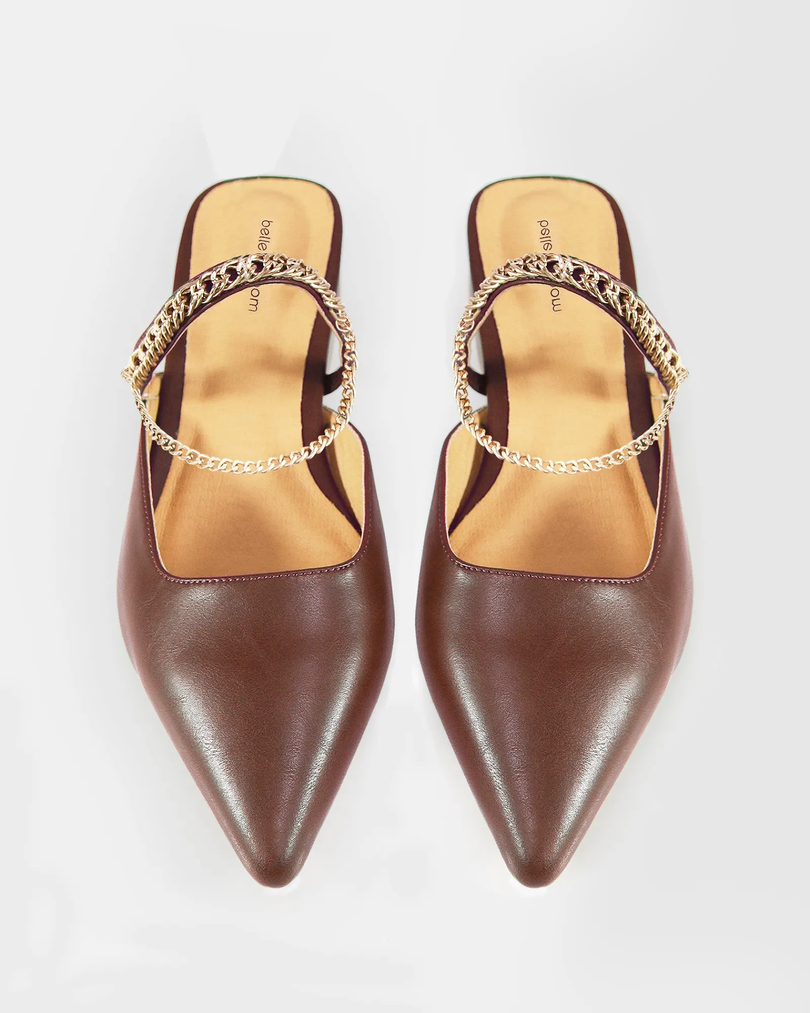 Hot Belle & Bloom On The Go Leather Flat - Chocolate