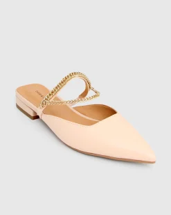 Hot Belle & Bloom On The Go Leather Flat - Nude