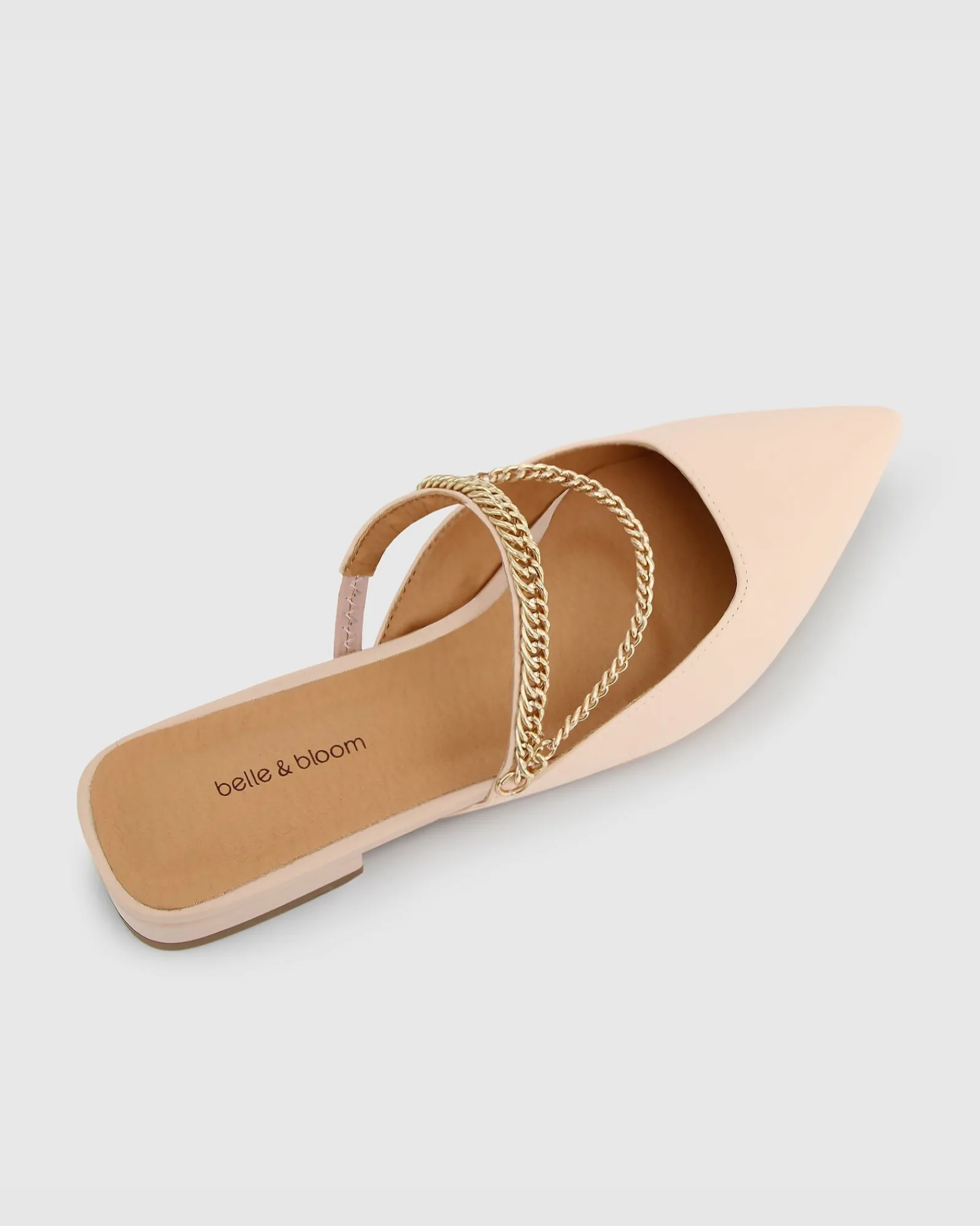 Hot Belle & Bloom On The Go Leather Flat - Nude