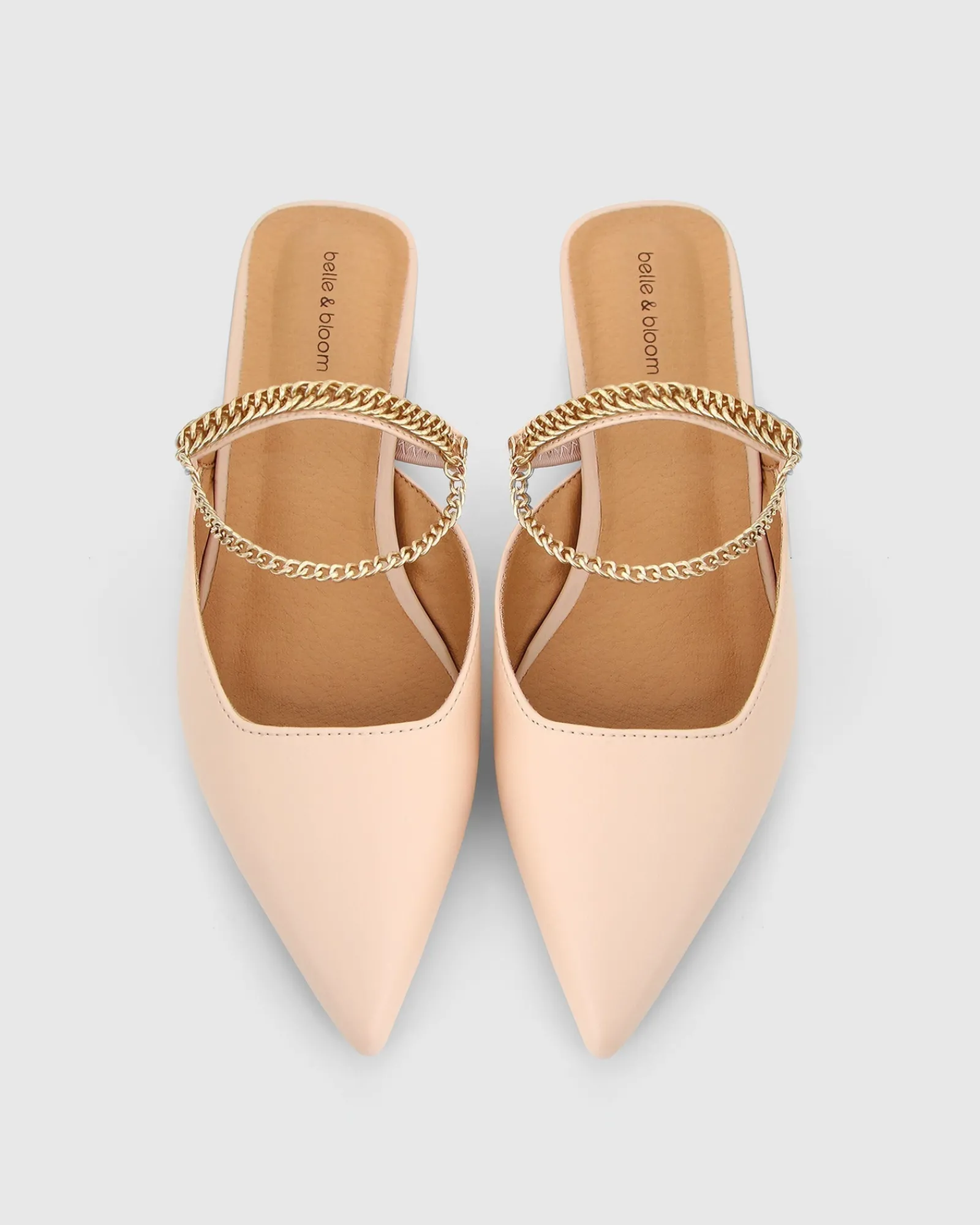 Hot Belle & Bloom On The Go Leather Flat - Nude