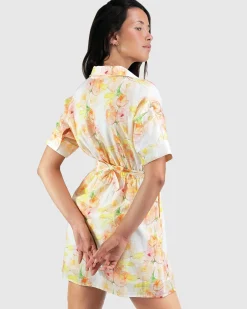 Hot Belle & Bloom Open Arms Cut Out Dress - Floral Bouquet FloralBouquet