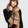Best Belle & Bloom Panorama Check Scarf - Camel